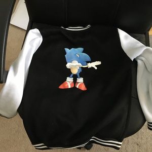 Boys Sonic “dabbing” baseball jacket